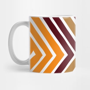 Stripes Pattern Red Orange Brown Abstract Art Mug